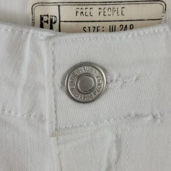 FREE PEOPLE Del Wray Step Hem Skinny Jeans Sz 24 - Picture 9 of 9